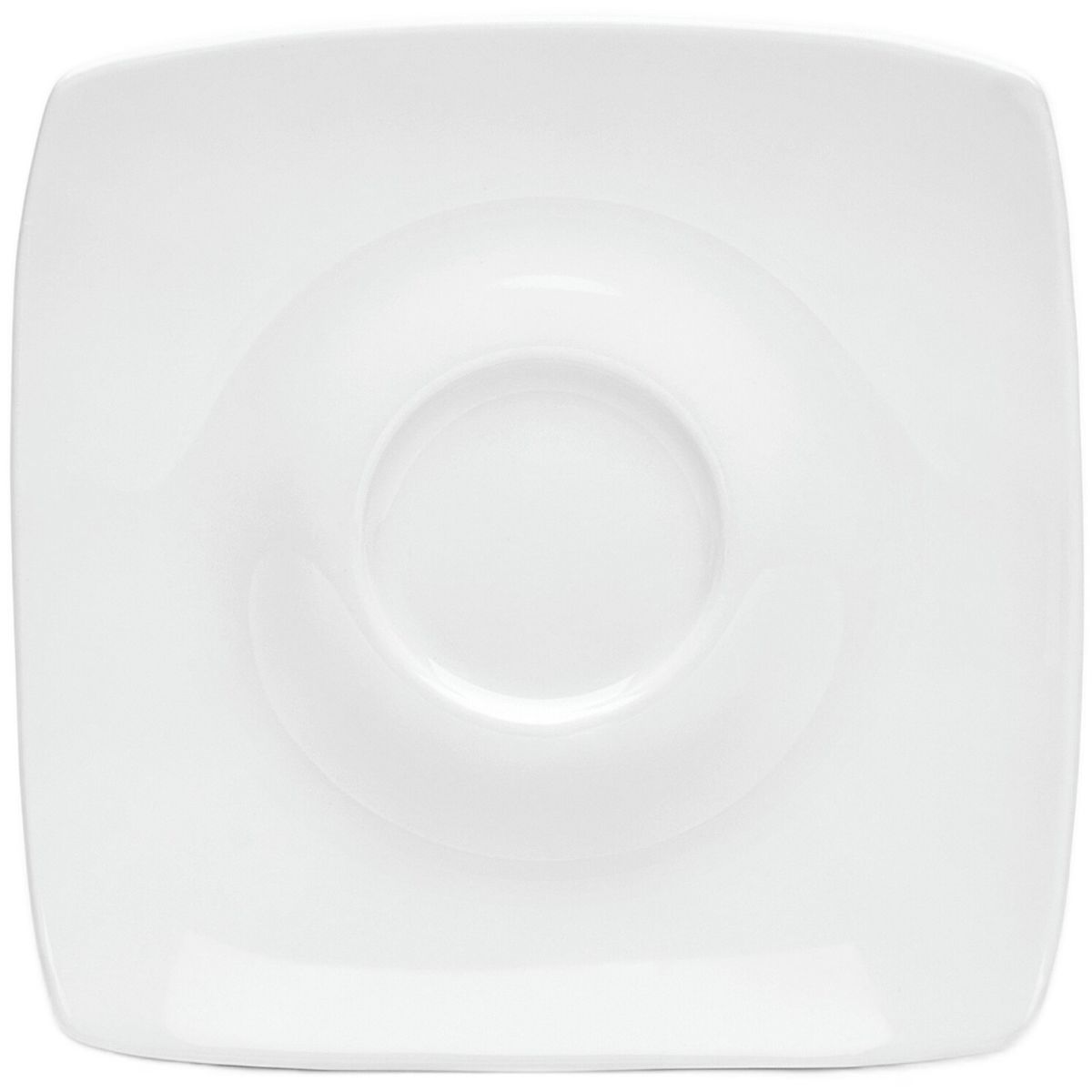 van Well Espresso-Untertasse Java, 10,8 cm, van Well 10.8x10.8x1.9 cm (LxBxH); weiß; rechteckig; 6 Stück / Pack