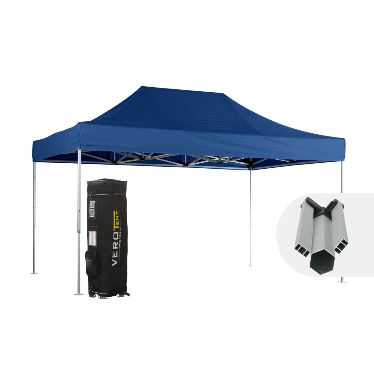 VeroTENT VeroTENT Faltpavillon 3x4,5m Starter mit Dach 300x450x330 cm (LxBxH); blau