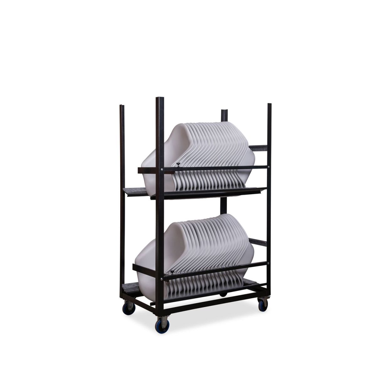 Feros Transportwagen Keeve für 40 Sitzschalen mit Armlehne 120x73.5x195 cm (BxTxH); schwarz