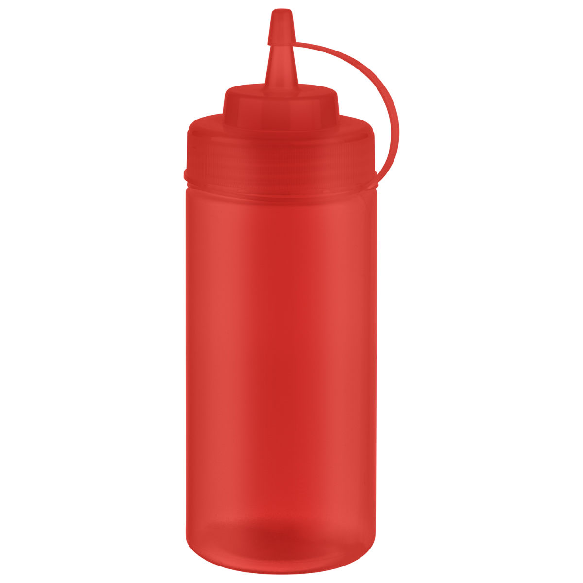 APS Quetschflasche, 6er-Set, Polyethylen; 490 ml, 7x7x20 cm (LxBxH); rot