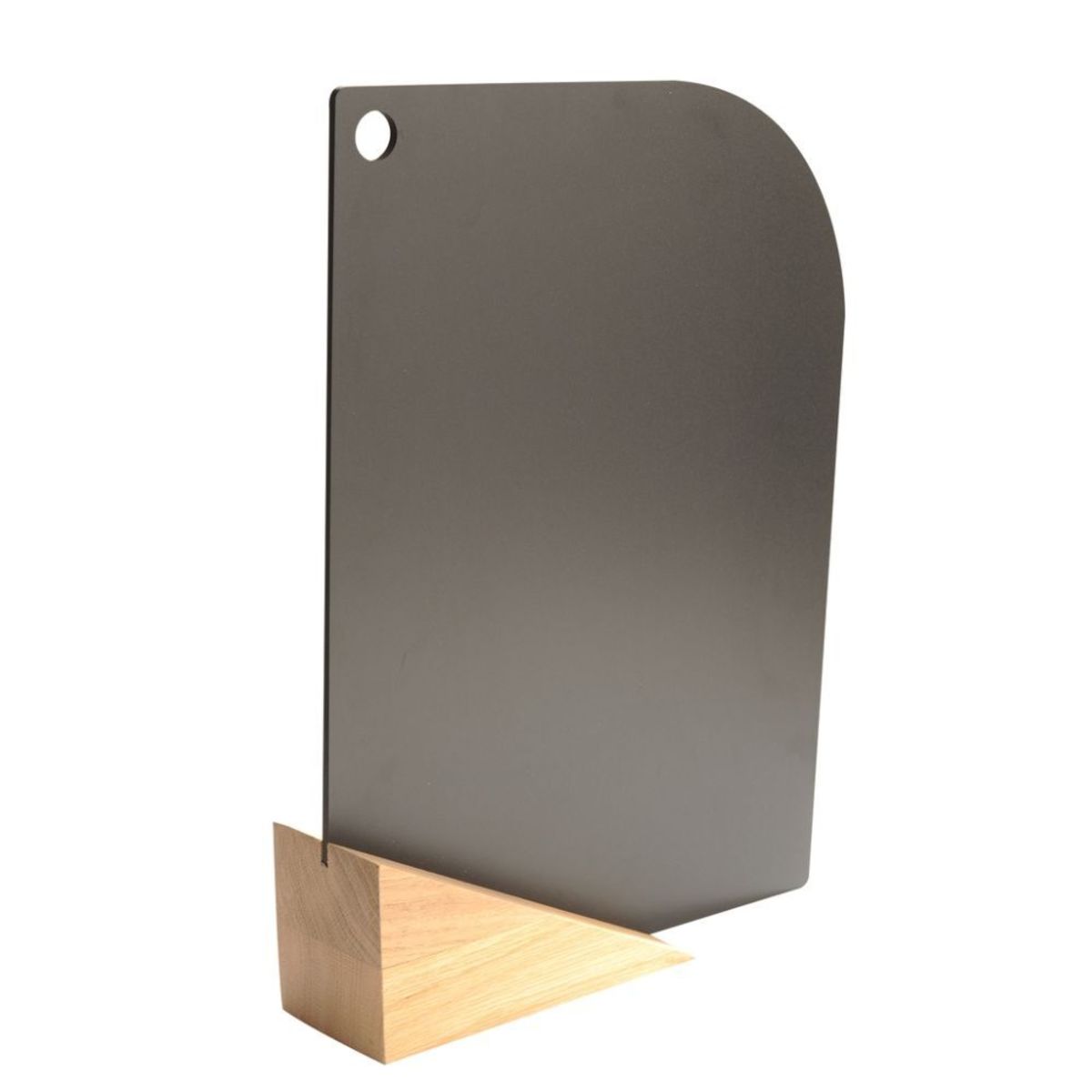 METAFICH 2er-Set Tischschiefer mit Sockel aus massiver Eiche 30x35 cm (BxH); schwarz; 2 Stück / Pack