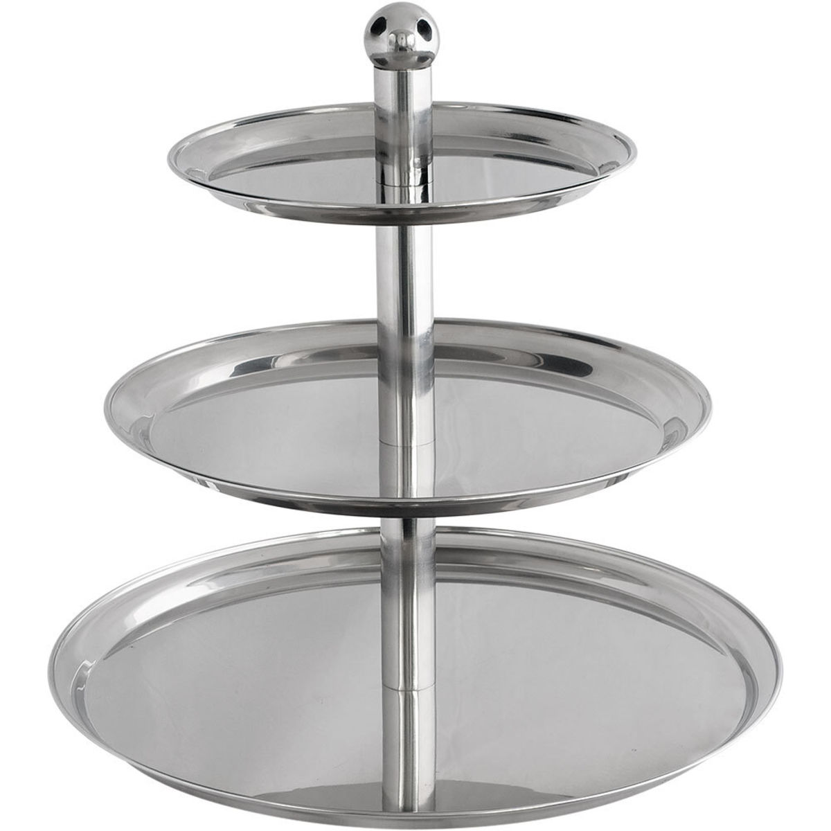 Stalgast Etagere mit Kugelgriff, 3-stufig, Höhe 50 cm 50 cm (H); silber