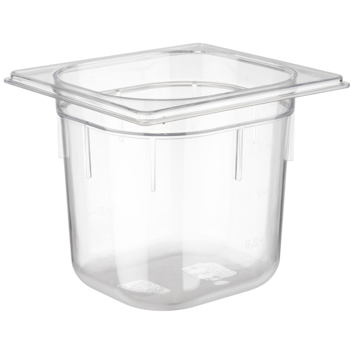 APS GN 1/6 Behälter, Polycarbonat GN 1/6, 2.2 l, 17.6x16.2x15 cm (LxBxT); transparent