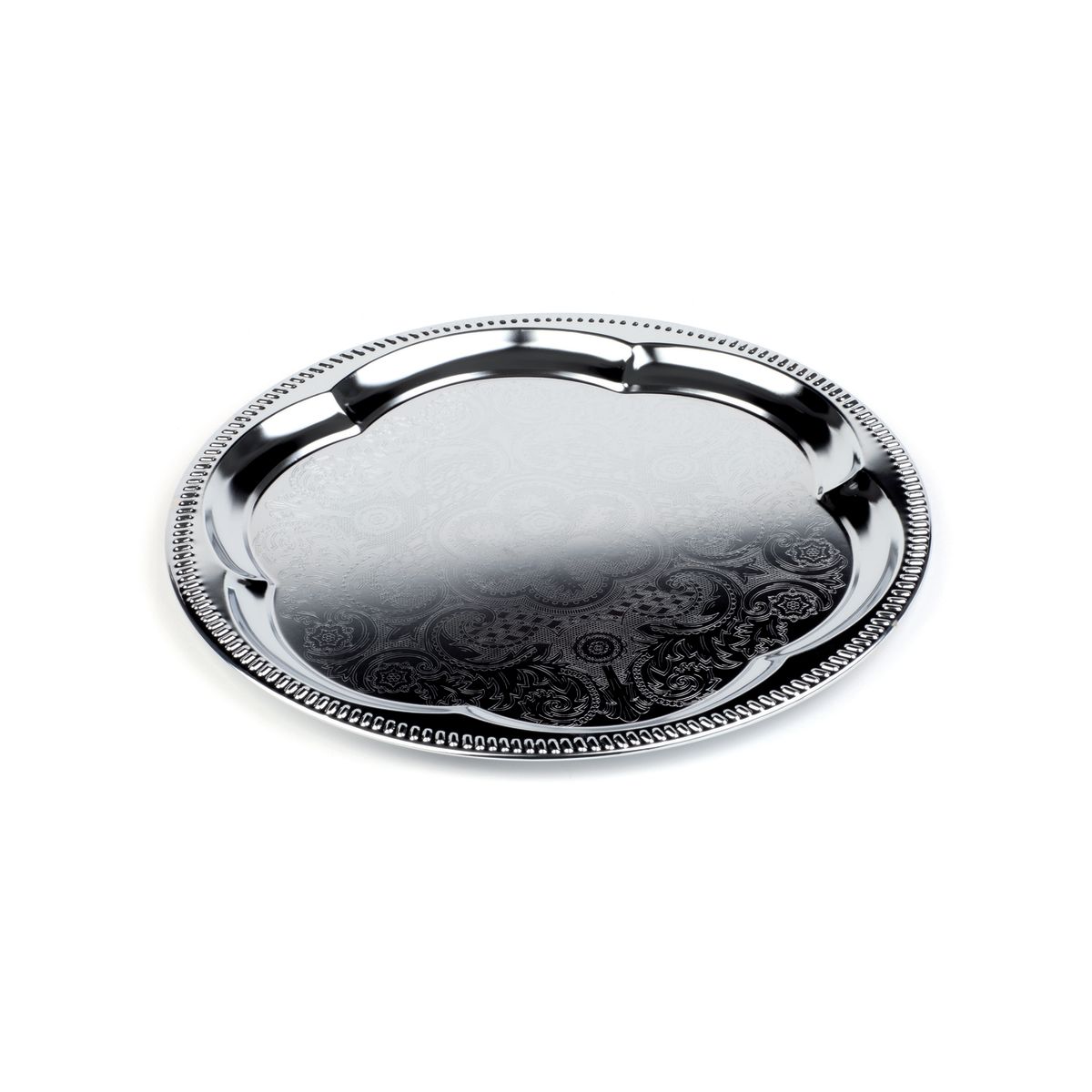 APS Partyplatte, Metall, rund; 35x2 cm (ØxH); silber; rund