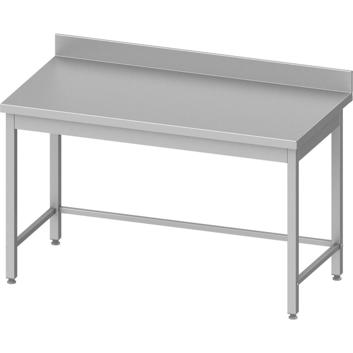 Tavolo da lavoro in acciaio inox ECO senza base, con rinforzi e rialzo, automontante (AISI201) Stalgast; 80x85x70 cm (LxHxP); argento