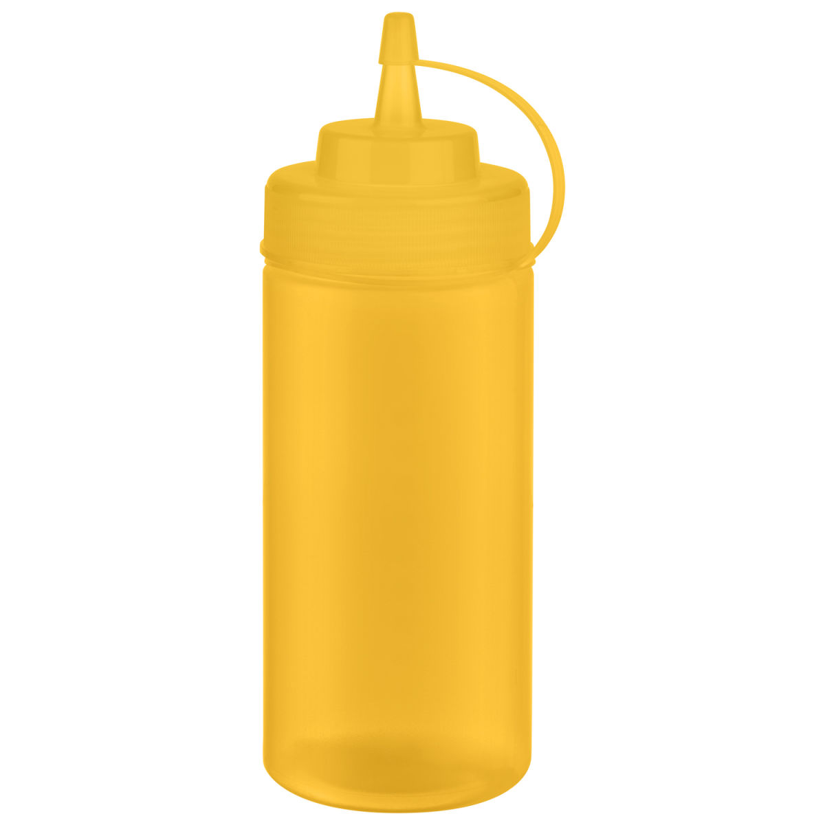 APS Quetschflasche, 6er-Set, Polyethylen; 490 ml, 7x7x20 cm (LxBxH); gelb