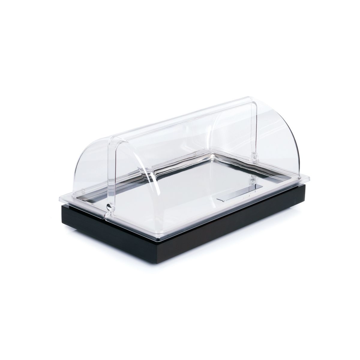 APS Kühltablett mit Haube FRAMES, inkl. Kühlakku GN 1/1, 53x32.5x27.5x32.5 cm (LxBxHxT); silber/schwarz; rechteckig