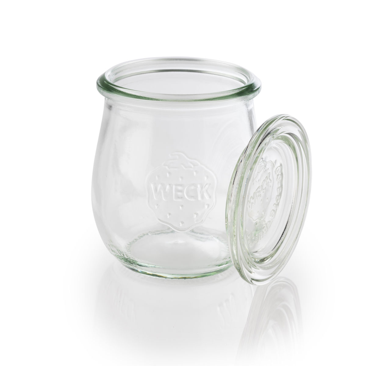 Barattolo Weck con coperchio, set di 12 pezzi, Ø 7 cm, H: 8 cm APS; 220 ml, 7x8 cm (ØxH); trasparente; 12 set / Pacco
