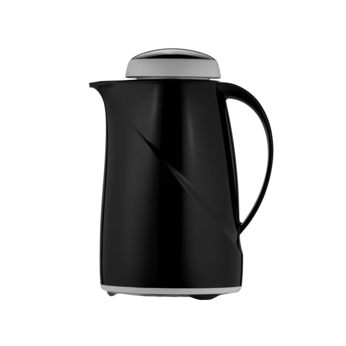 helios Isolierkanne Wave 0.6 l, 12.8x22.3 cm (ØxH); schwarz; rund