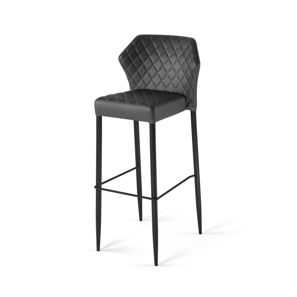 Feros Louis Barhocker, kunstleder gepolstert, feuerhemmend 50x47x105 cm (BxTxH); schwarz; 2 Stück / Pack