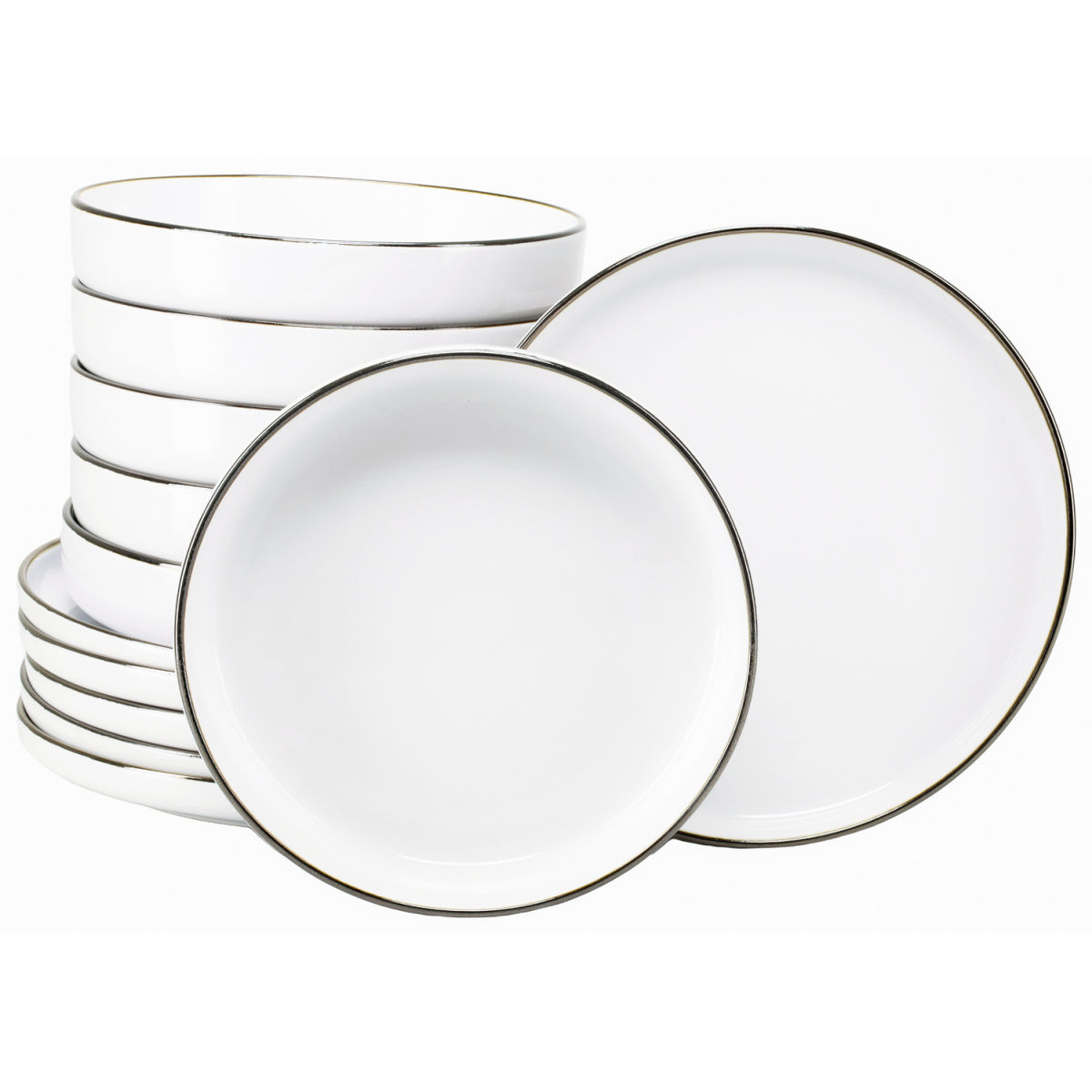 Nordic Festive - Servizio da tavola 12 pezzi CreaTable; bianco