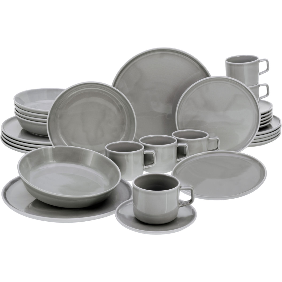 CreaTable Chef Collection - Kombiservice 30-tlg; grau; 30 Stück / Stück