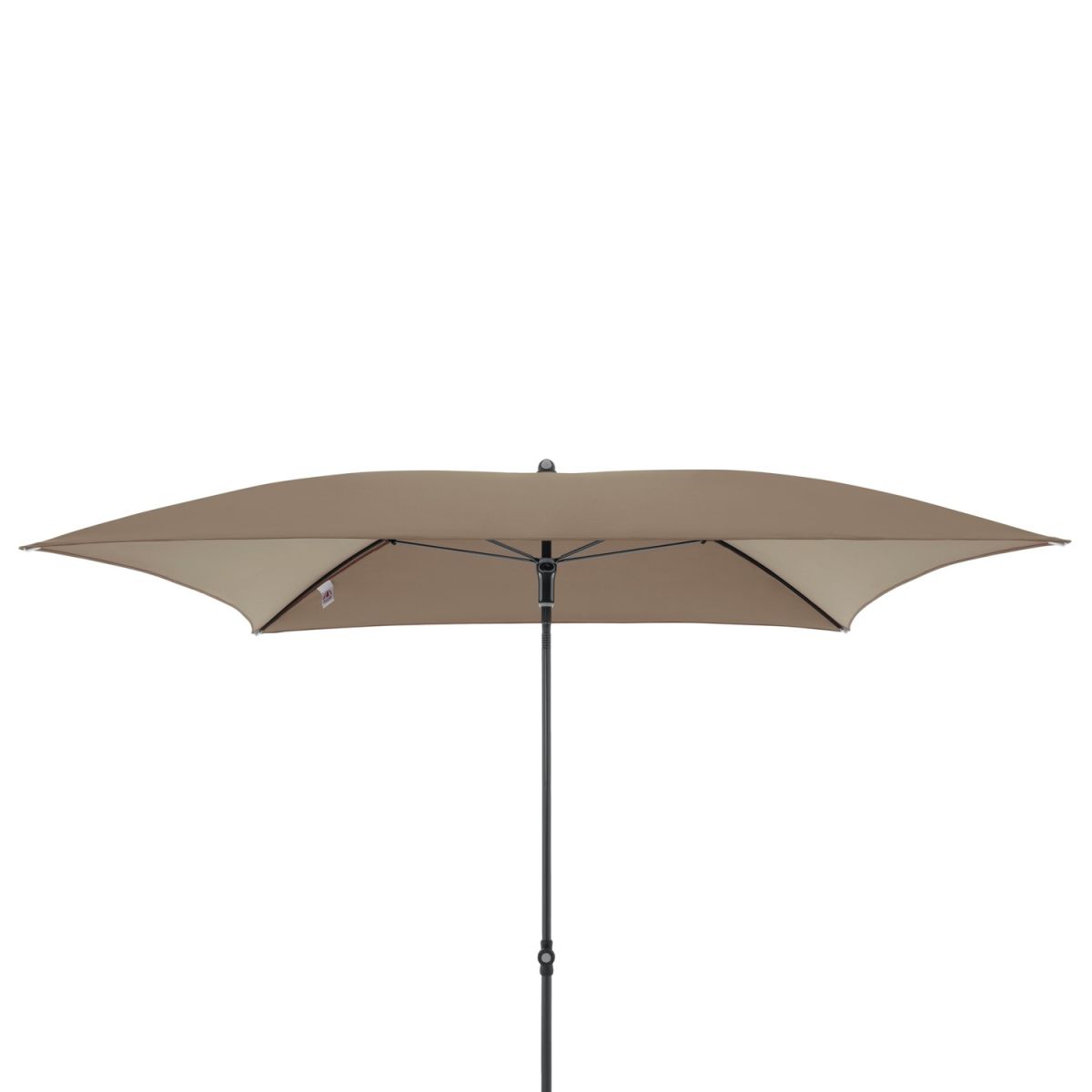 Doppler Gastro Sonnenschirm Waterproof Eckig; 202x202x30x267 cm (LxBxØxH); greige