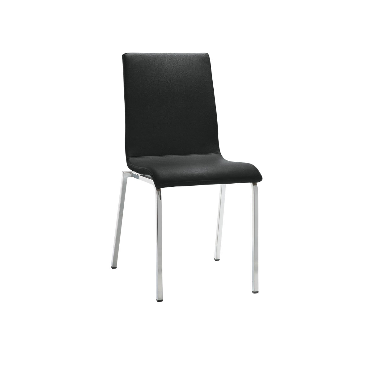 Mayer Sitzmöbel Stuhl 2120, Kunstleder desinfizierbar, Rechteckrohr 47x54x90 cm (BxTxH); Sitz schwarz