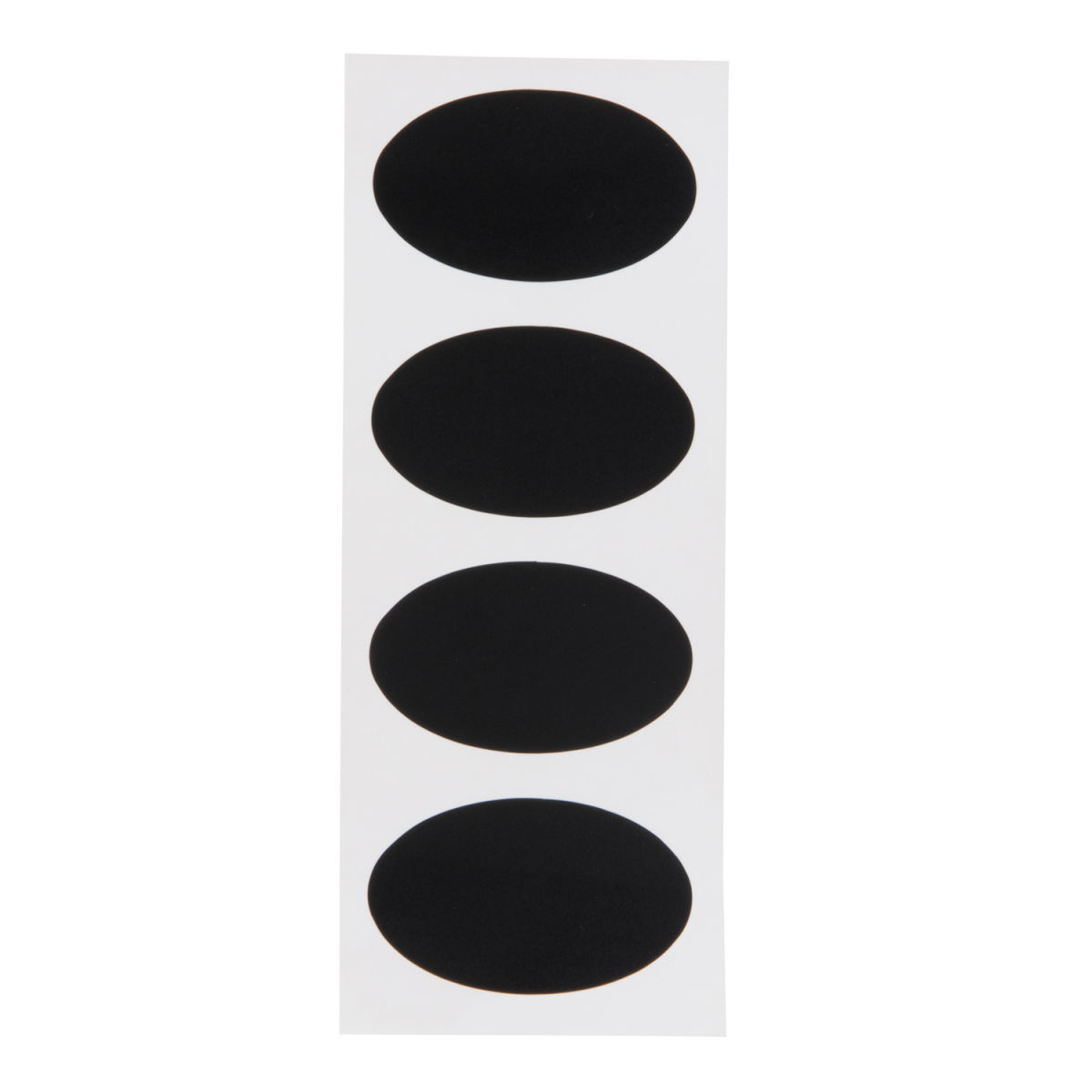 Set di 8 mini lavagnette autoadesive - Forma ovale Securit; 8x4.5 cm (LxH); nero