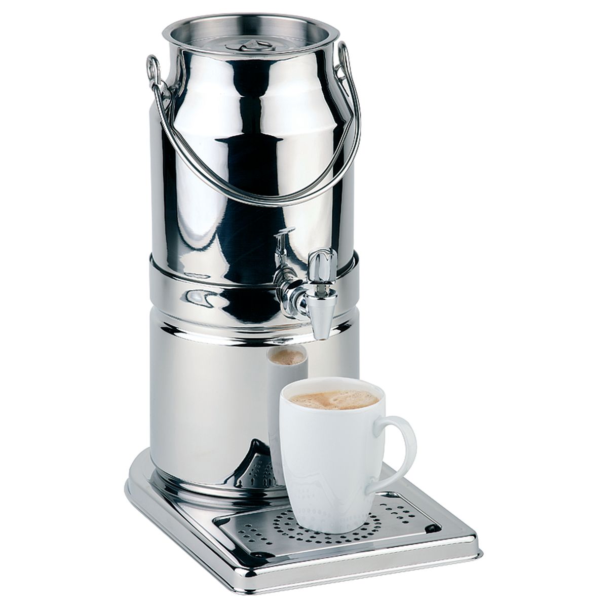 APS Milchkanne TOP FRESH, Edelstahl, inkl. Kühlakku im Standfuß 3 l, 21x32x39 cm (LxBxH); silber