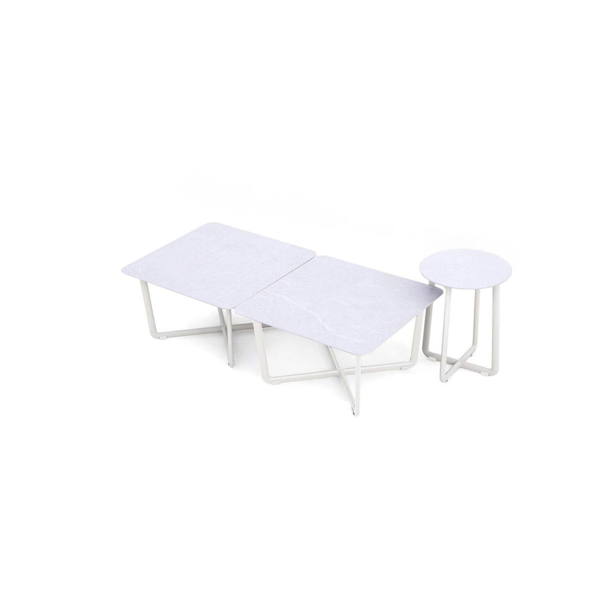 Barths Beistelltisch-Set Fellow 3-tlg. 180 cm (L); sand