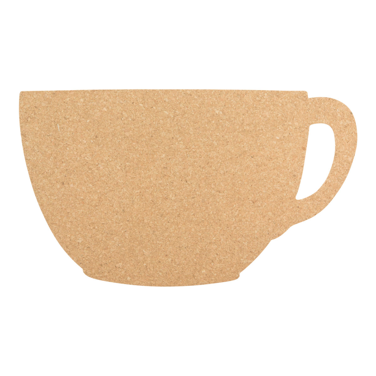 Lavagna da parete in sughero - Silhouette tazza - Puntine e nastro biadesivo per il fissaggio inclusi Securit; 50x28.5 cm (LxH); beige