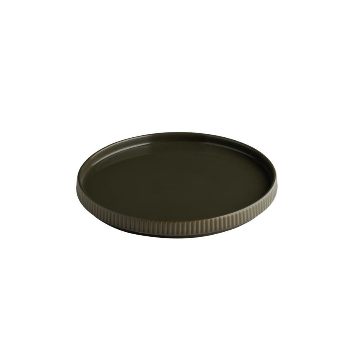 APS Teller -THE GRID-; 23x23x2.5 cm (LxBxH); braun; rund; 3 Stück / Pack