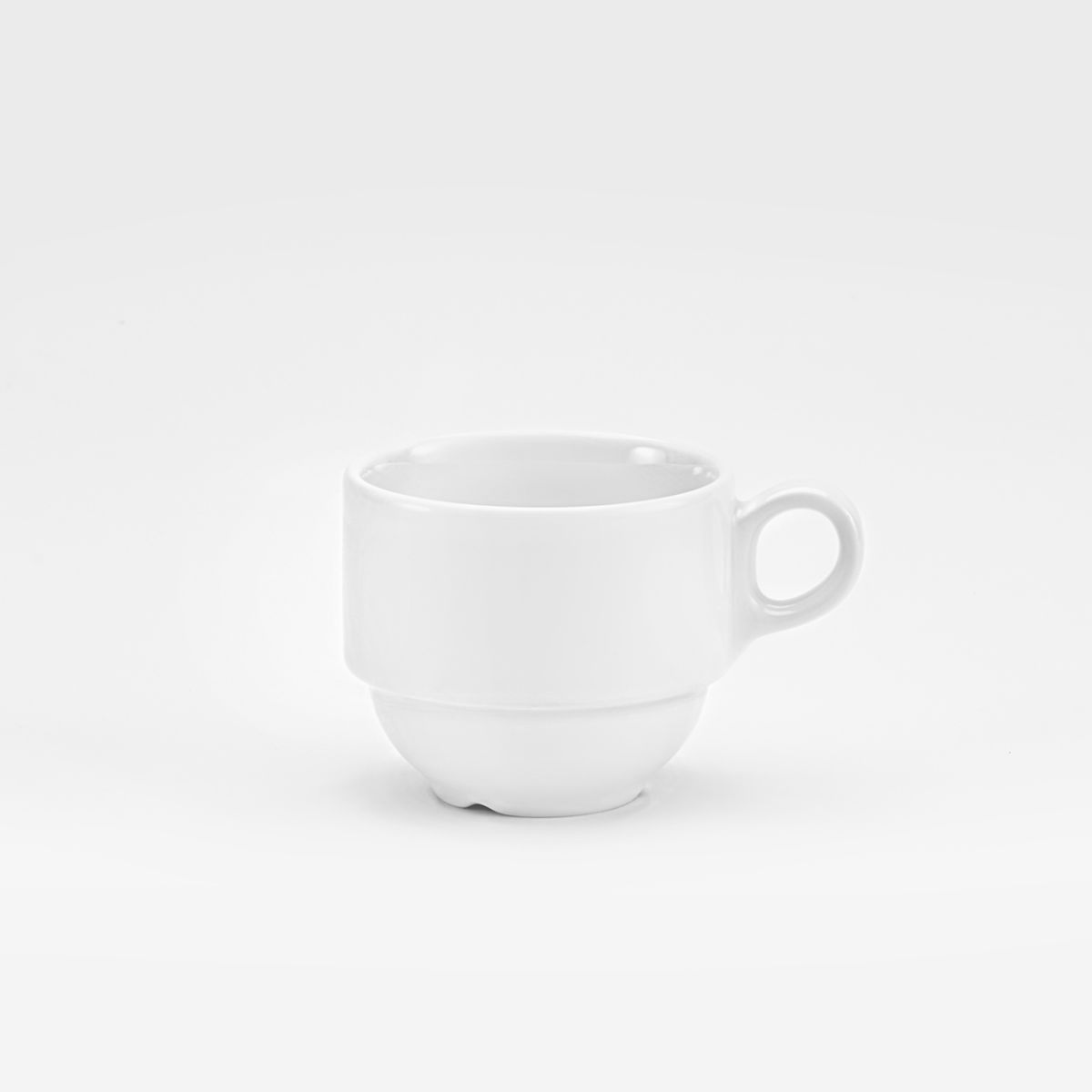 van Well Obertasse, Gourmet, 0,19ltr, stapelbar, van Well; 190 ml, 8x10.6x6.8 cm (LxBxH); weiß; 6 Stück / Pack