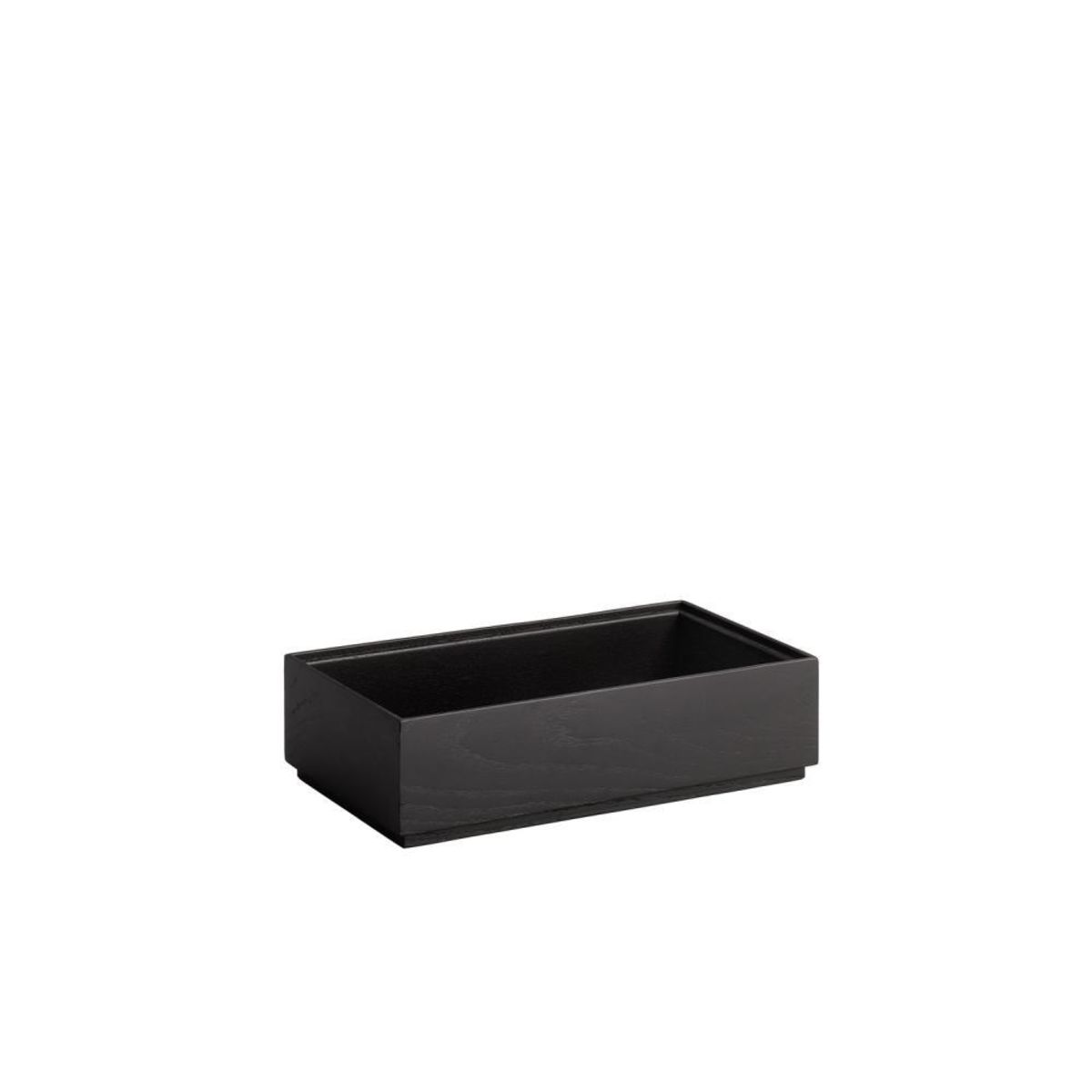 APS GN 1/3 Holzbox -VALO- 32,5 x 17,6 cm, H: 8,5 cm Eichenholz, schwarz (lackiert); GN 1/2, 32.5x17.6x8.5 cm (LxBxH); schwarz