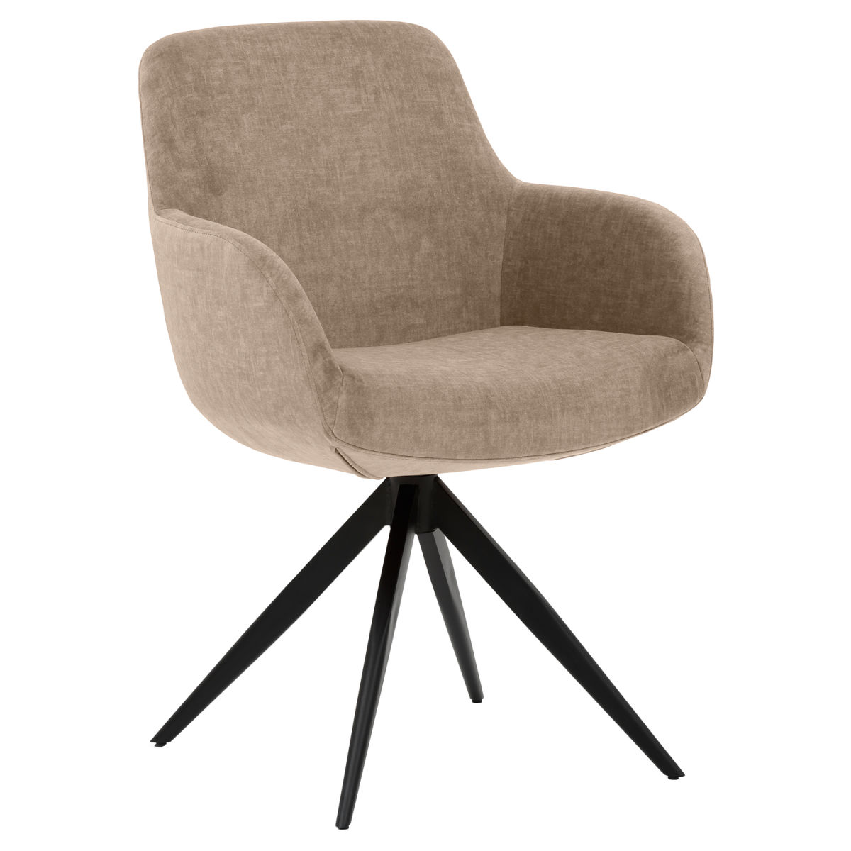 Mayer Sitzmöbel Sessel 2137 gepolsterter Sessel 60x61x85 cm (BxTxH); Sitz hellbraun, Gestell schwarz