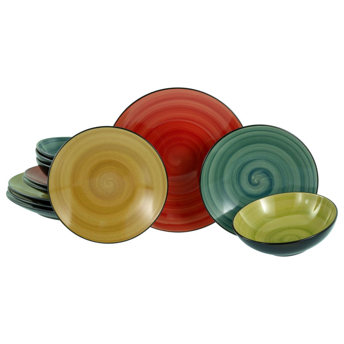 CreaTable SAMOA - Tellerset 12-tlg mehrfarbig