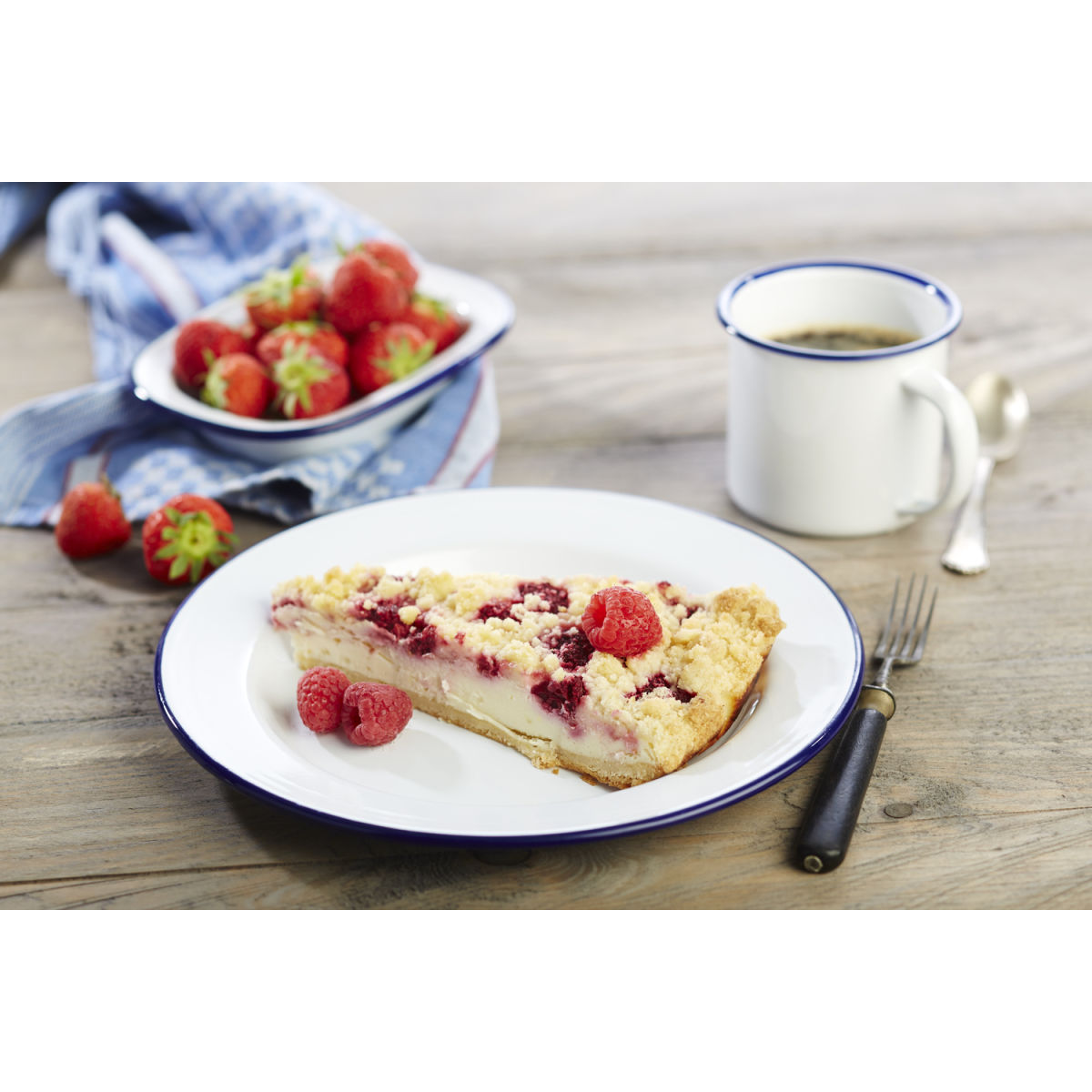 APS Teller ENAMELWARE, emailliertes Stahlblech 24x24x24x2 cm (LxBxØxH); weiß; rund
