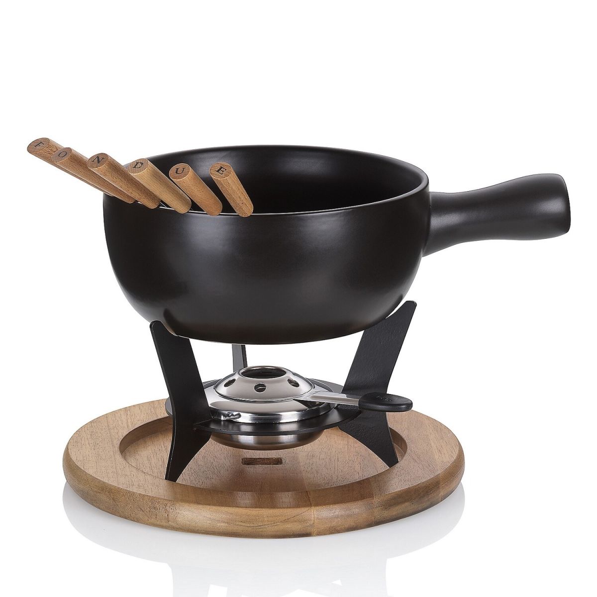kela Käsefondue-Set Country Keramik 2 l, 20x25 cm (HxØ); schwarz