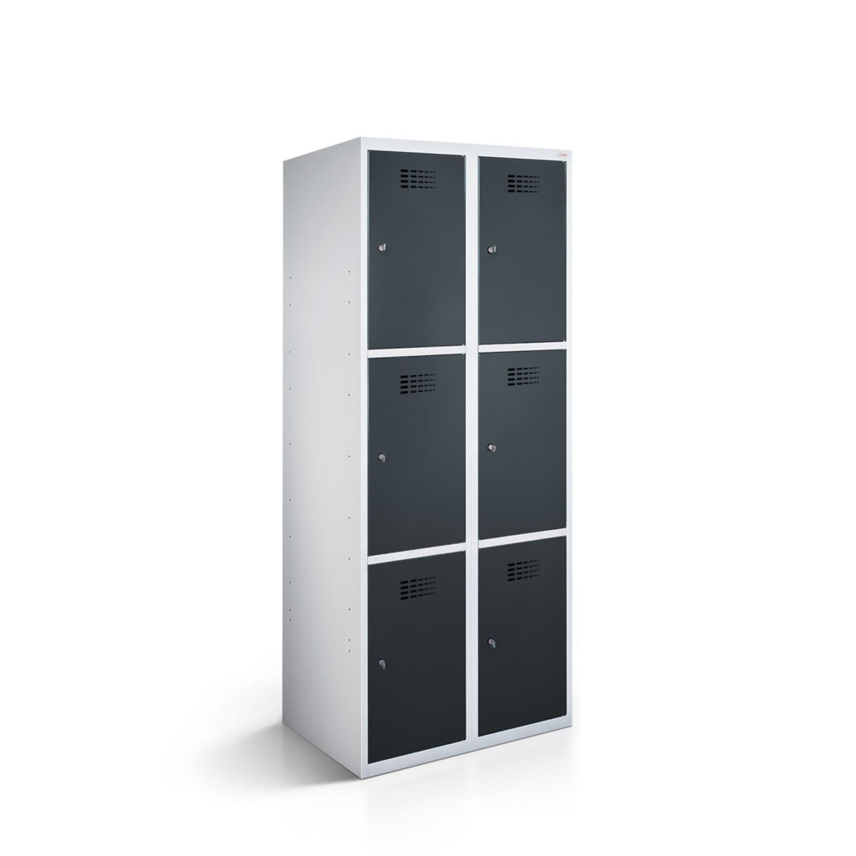 rotstahl Fächerschrank 6 Fächer mit lichtgrauem Korpus 80x50x180 cm (BxTxH); anthrazit
