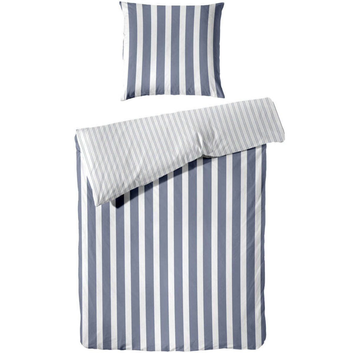 Decoper Perkal Bettwäsche Set; 140x200 cm (BxL), 60x80 cm (LxB); blau