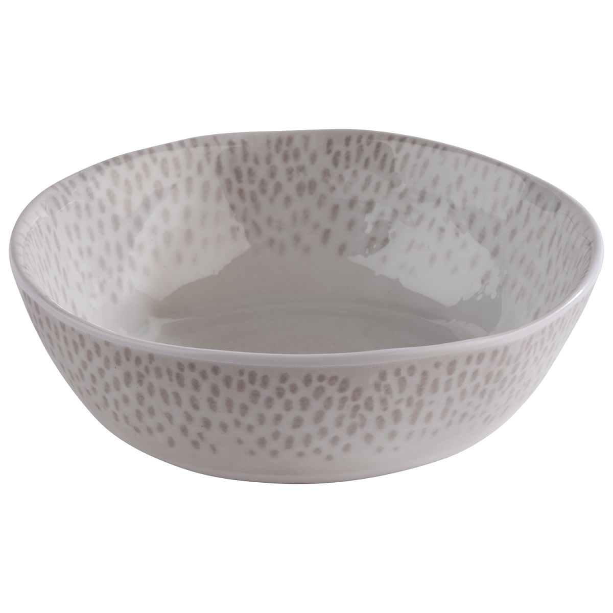 APS Schale FOOTMARK, Melamin; 600 ml, 18x18x18x5.5 cm (LxBxØxH); weiß/grau