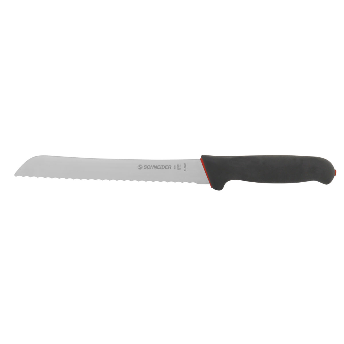 Coltello da pane S-Grip Schneider; lunghezza lama 20 cm; nero