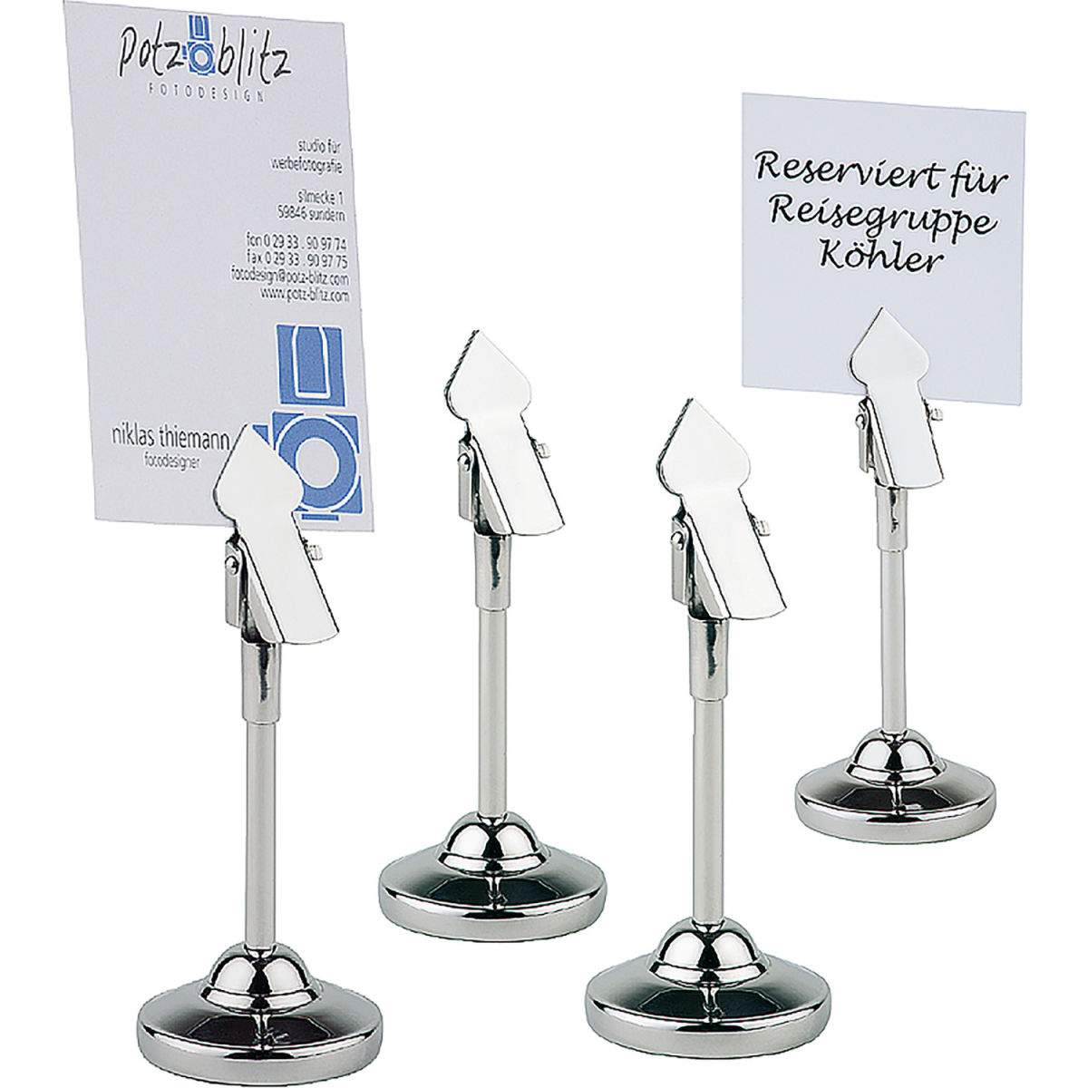 APS Tischkartenhalter 4x10.5 cm (ØxH); weiß; 4 Stück / Pack