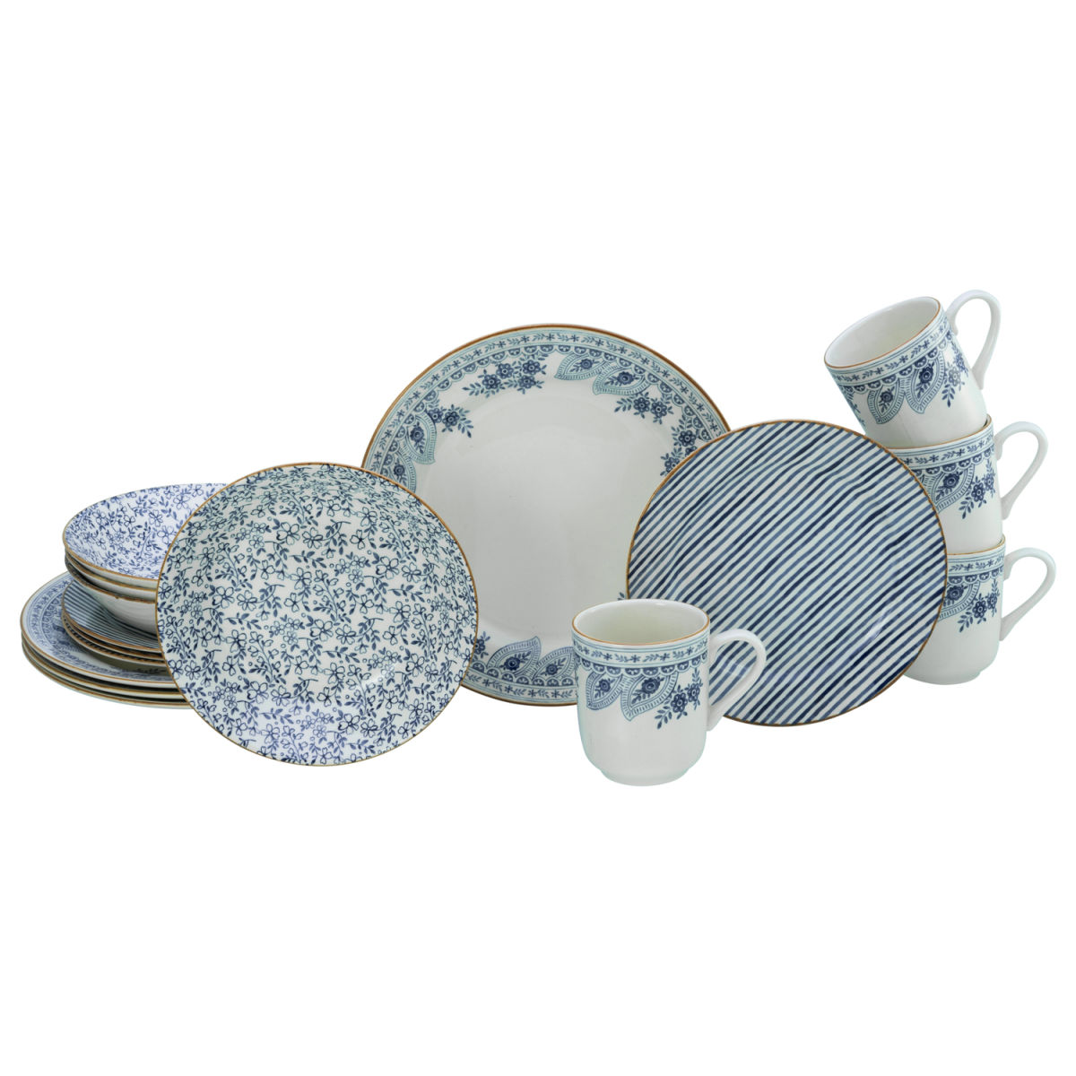 CreaTable Euböa WL - Kombiservice 16-tlg; blau; 16 Stück / Set