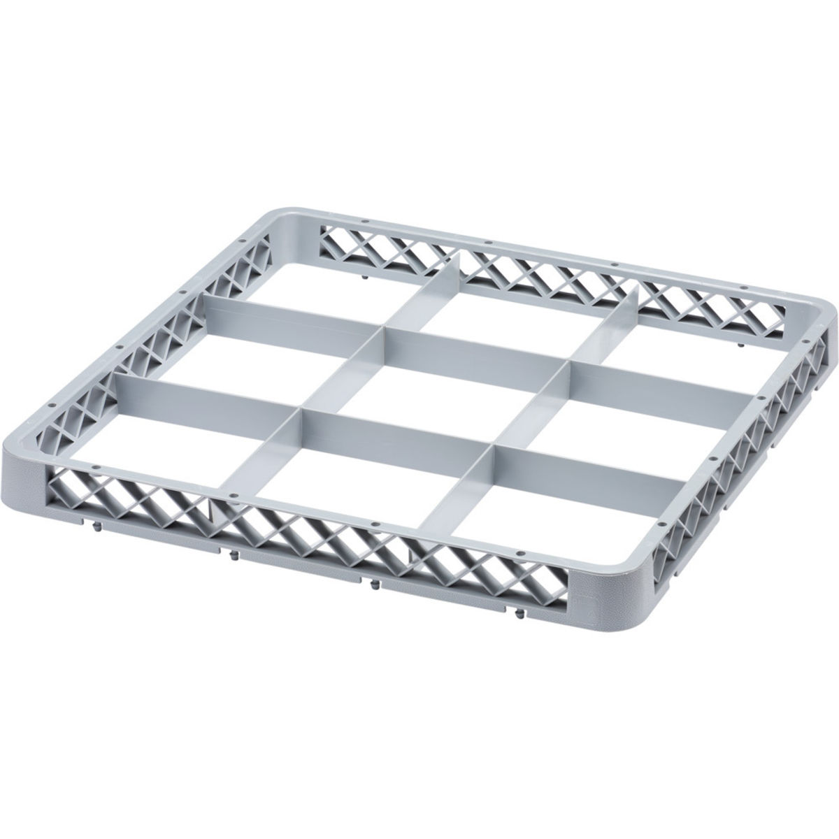 Stalgast Aufsatzrand für Spülkorb 9 Fächer 50x50x4.5 cm (BxTxH); grau