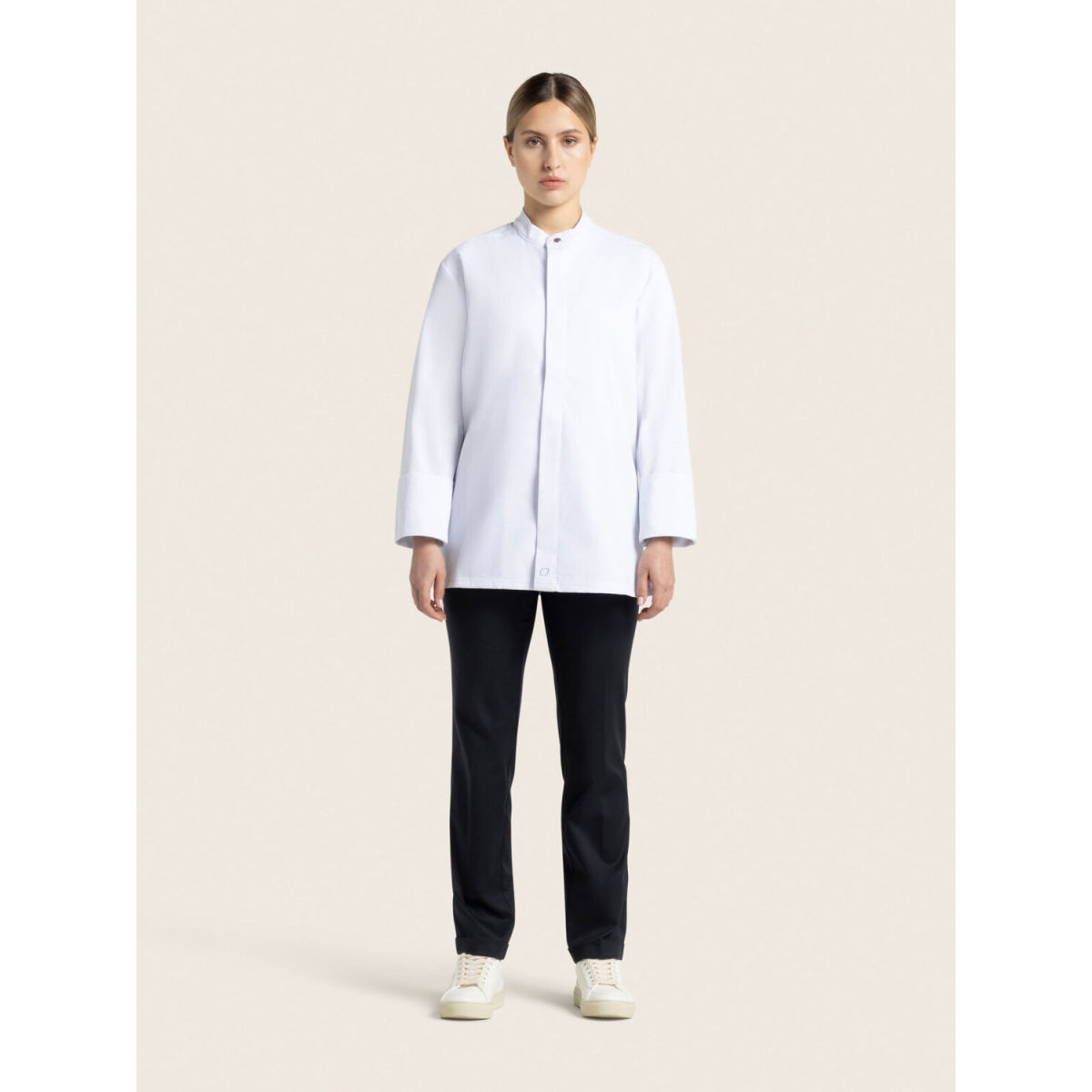 KAYA&KATO Kochjacke langarm RAY 2.0 Kleidergröße M; weiß