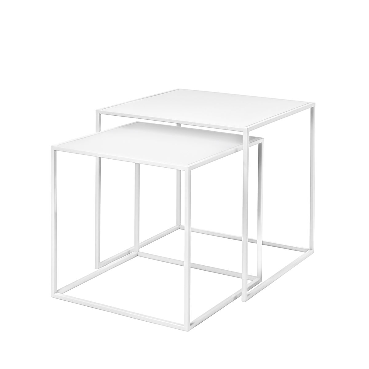 blomus Set 2 Beistelltische -FERA- 40x40x40 cm (LxBxH); weiß; rechteckig; 2 Stück / Pack
