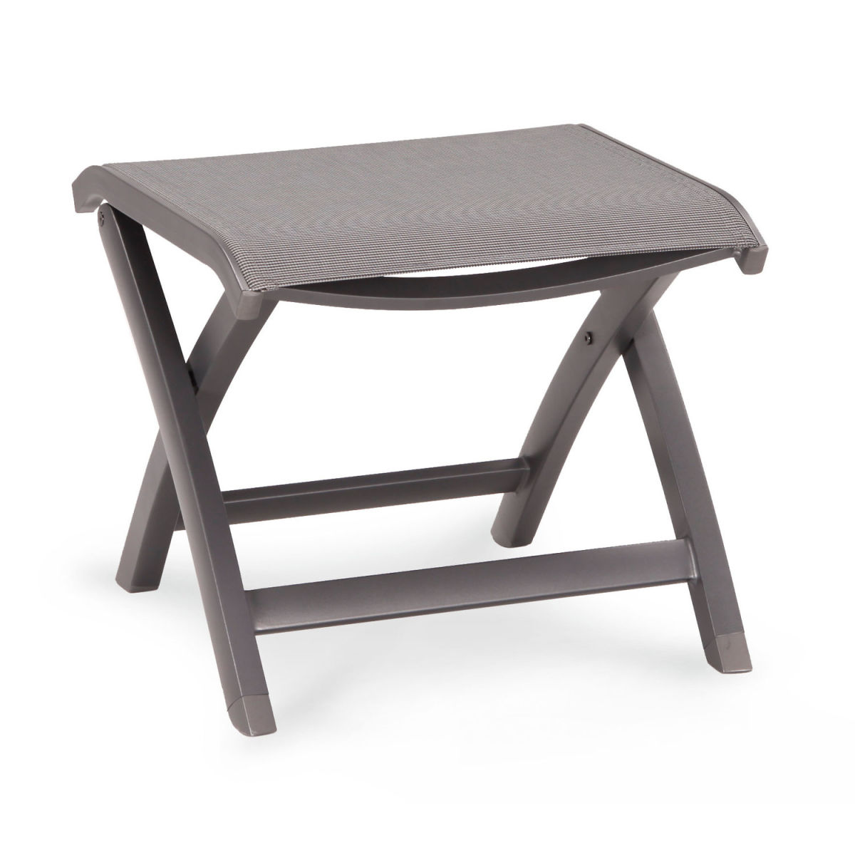 Sgabello Larino, Ergotex Barths; 48x48x43 cm (LxPxH); antracite/grigio