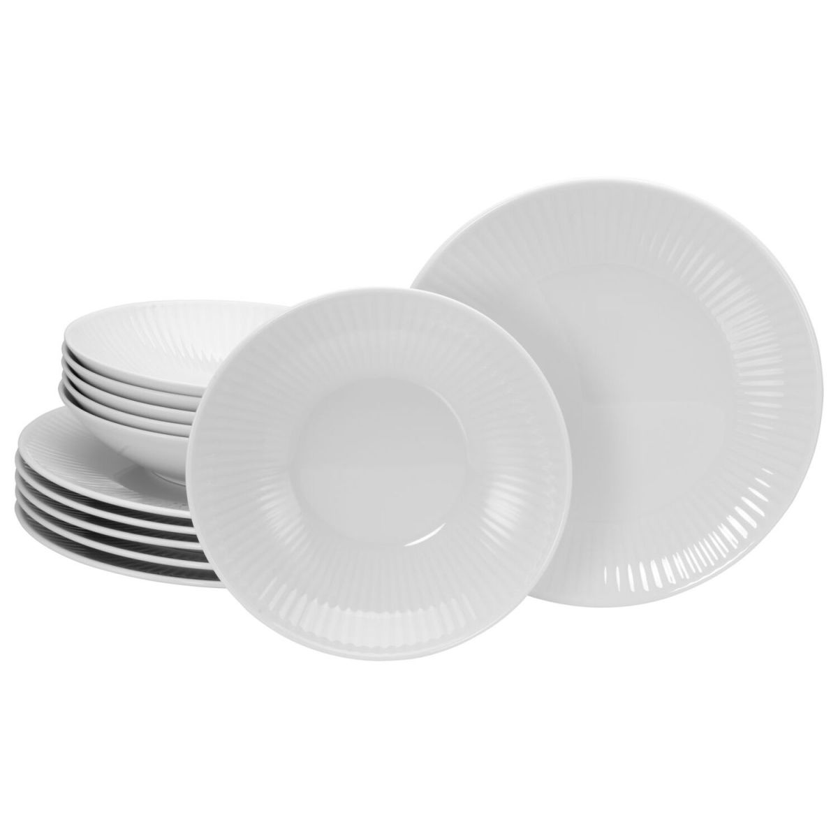 CreaTable Valencia gold - Tafelservice 12-tlg weiß