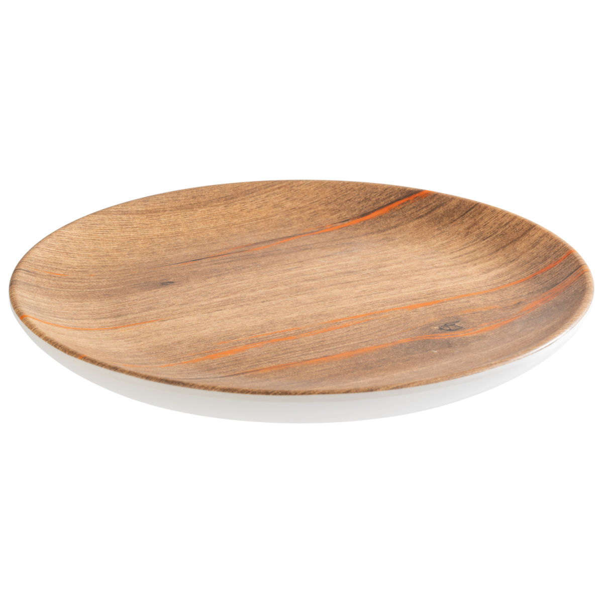 APS Teller CRAZY WOOD, Melamin 20x20x1.5 cm (LxBxH); weiß/braun; rund