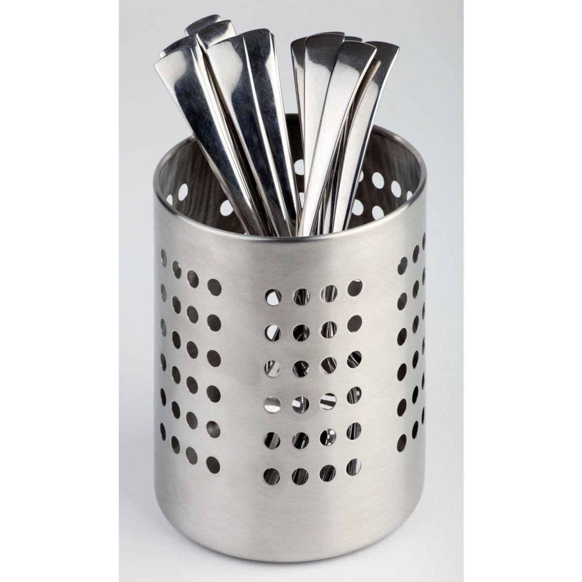 APS Besteckbehälter, Edelstahl matt poliert 12x12x12x14 cm (LxBxØxH); silber