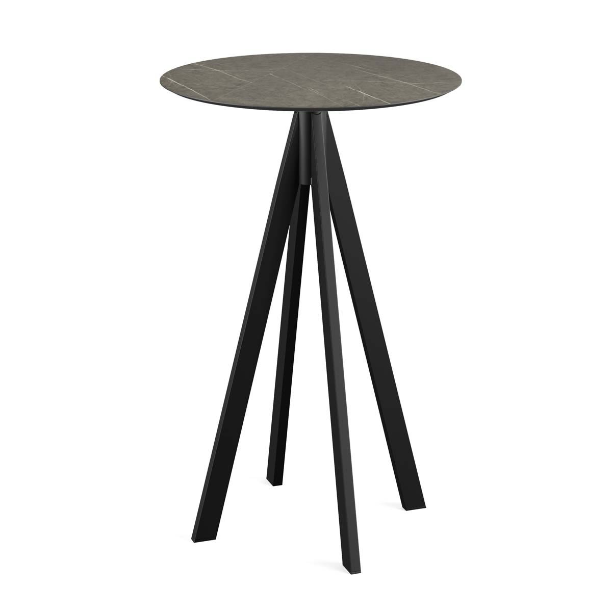 Feros Stehtisch Infinity Gestell + HPL rund 109.2x70 cm (HxØ); braun; rund
