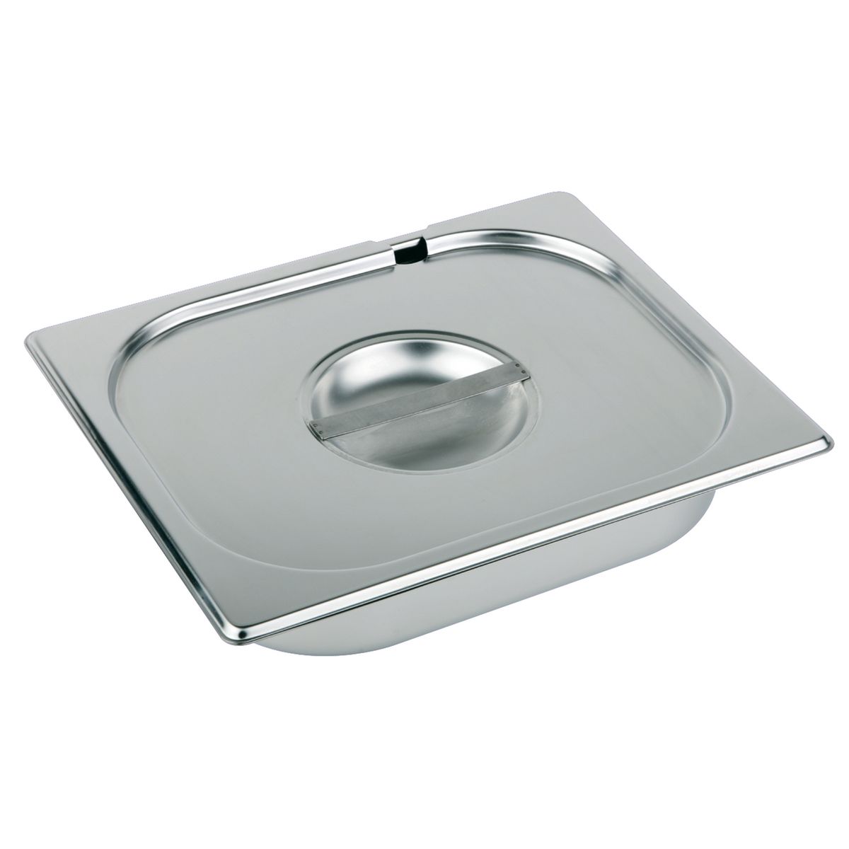 APS GN 1/2 Deckel mit Löffelaussparung, Edelstahl GN 1/2, 32.5x26.5 cm (LxB); silber; rechteckig