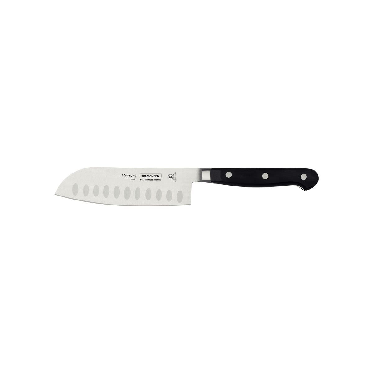 TRAMONTINA Santokumesser Century Klingenlänge 13 cm, 24.9 cm (L); silber/schwarz
