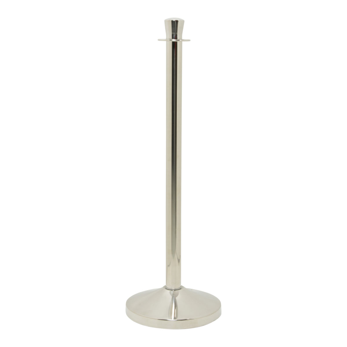 Paletto Accoglienza Classic - Cromo - Testa piatta - Set completo base + paletto - 100cm Securit; 31x11x95x11 cm (LxLxHxP); argento