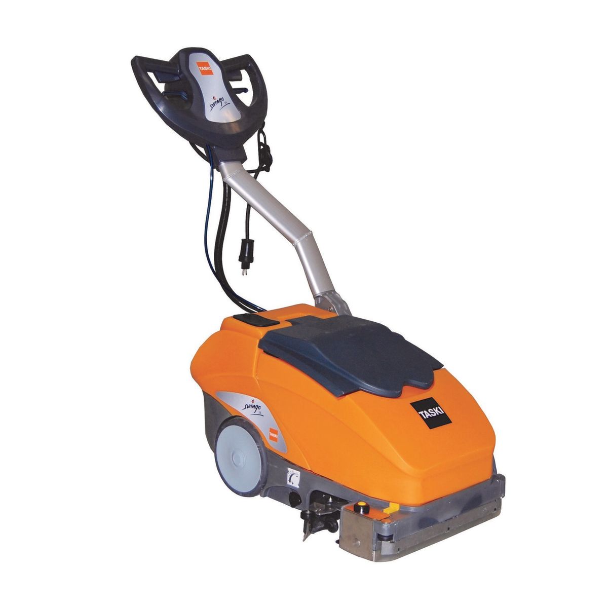 Diversey TASKI swingo 350 E, Kleine, netzbetriebene Scheuersaugmaschine für kleine und überstellte Flächen. orange/grau