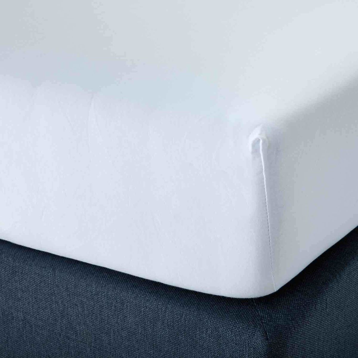 bertsch Hotelwäsche Komfort-Jerseylaken plattiert 90x200 cm (BxL); weiß