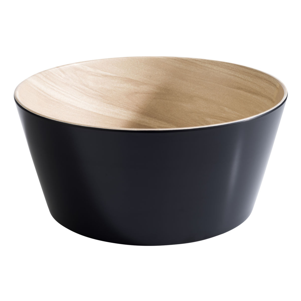 APS Schale FRIDA, Melamin, rund 2200 ml, 22x10.5 cm (ØxH); beige/schwarz; konisch
