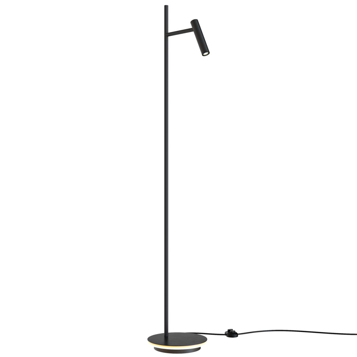 Maytoni Stehleuchte Estudo Schwarz, aus Metall, LED, 730lm, 3000K 24x24x138.7x24 cm (LxBxHxØ); schwarz; Gestell schwarz